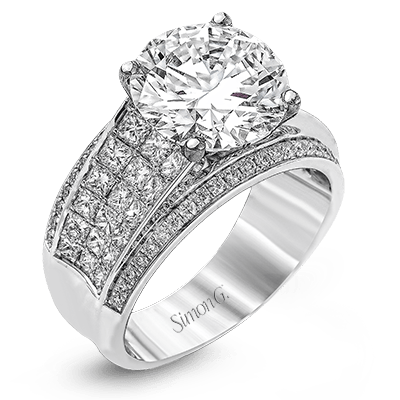 Contemporary Ladies Engagement Ring MR2141_WHITE_18K_SEMI