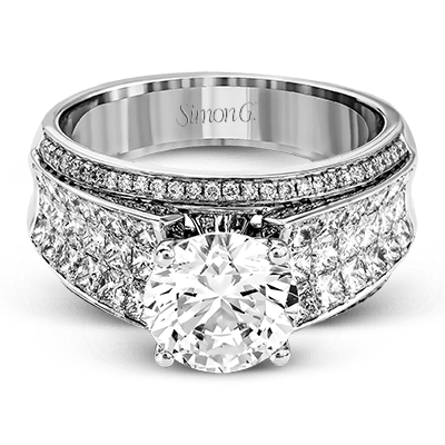 Contemporary Ladies Engagement Ring MR2141_WHITE_18K_SEMI