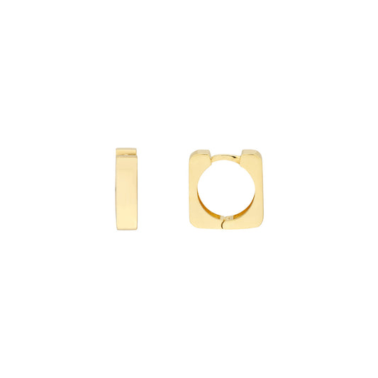 12.30mm Square Huggie Earrings