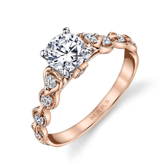 Ladies Round Engagement Ring 25831