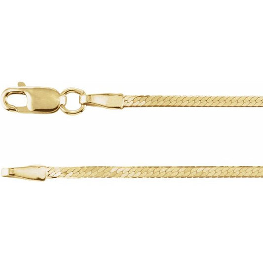 14K Yellow 1.6 mm Herringbone 16" Chain CH1217101P