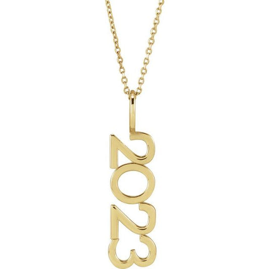 14K Yellow 2023 Year 16-18" Necklace 87773129P