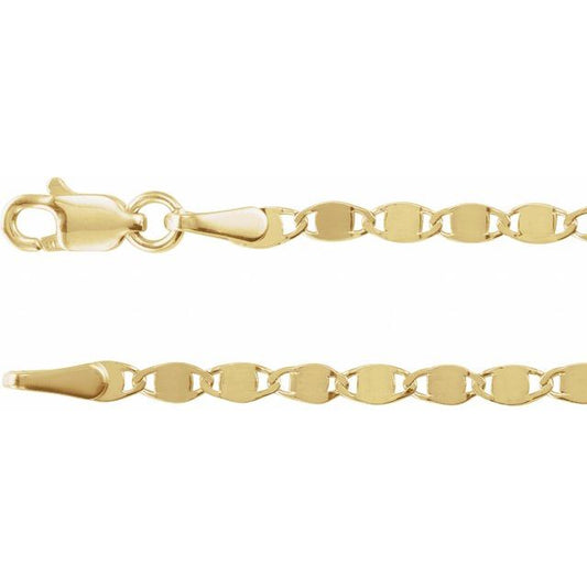 14K Yellow 2.7 mm Mirror 18" Chain CH1106102P
