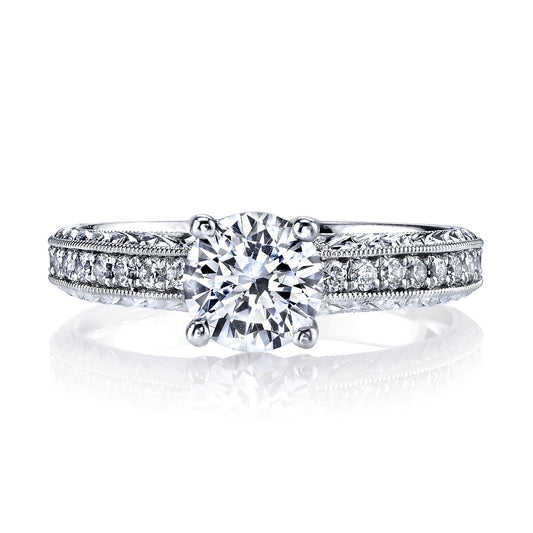 Ladies Round Engagement Ring 13010