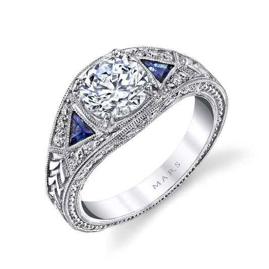Ladies Round Engagement Ring 14586