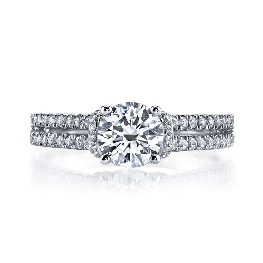 Ladies Round Engagement Ring 25038