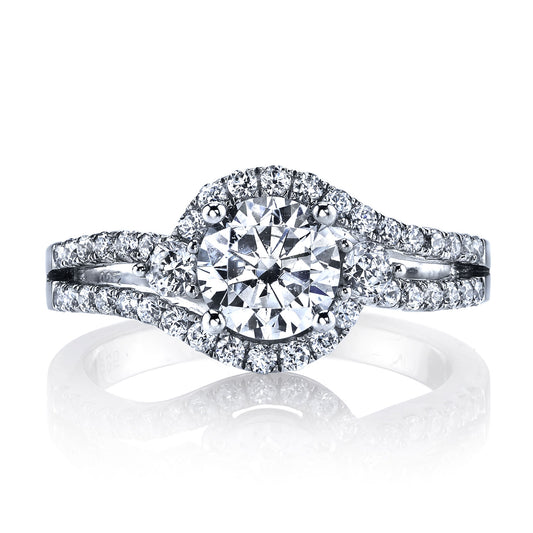 Ladies Round Engagement Ring 25110