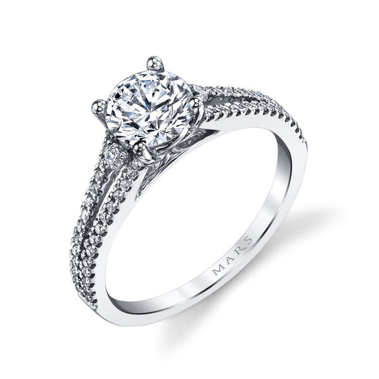 Ladies Round Engagement Ring 25125