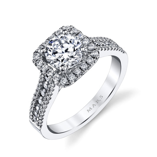 Ladies Round Engagement Ring 25126