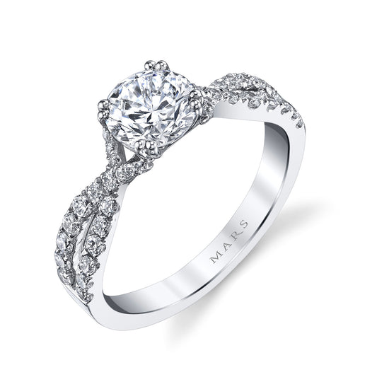 Ladies Round Engagement Ring 25260