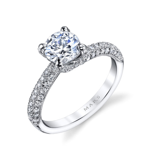 Ladies Round Engagement Ring 25272