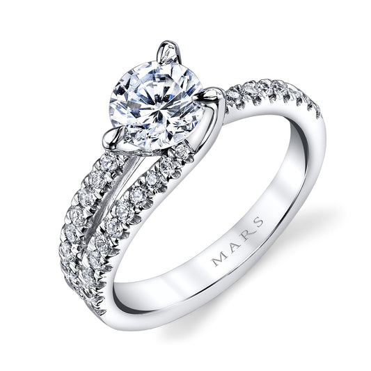 Ladies Round Engagement Ring 25273