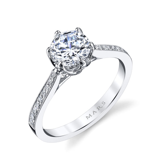 Ladies Round Engagement Ring 25283