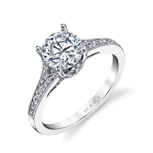 Ladies Round Engagement Ring 25330