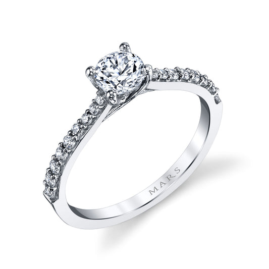 Ladies Round Engagement Ring 25337