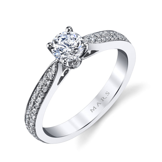 Ladies Round Engagement Ring 25349