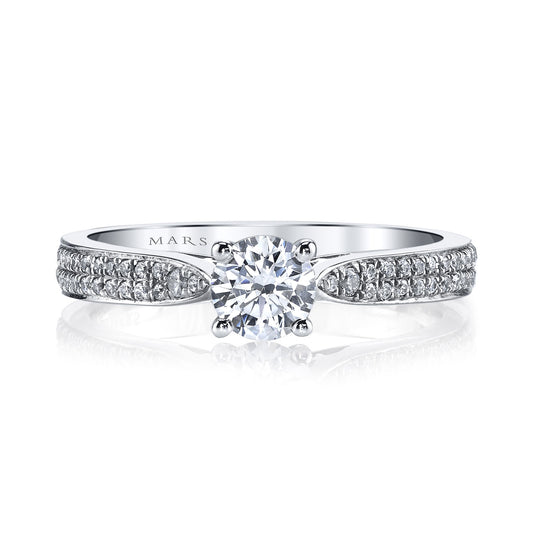 Ladies Round Engagement Ring 25349