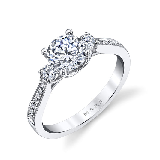Ladies Round Engagement Ring 25352