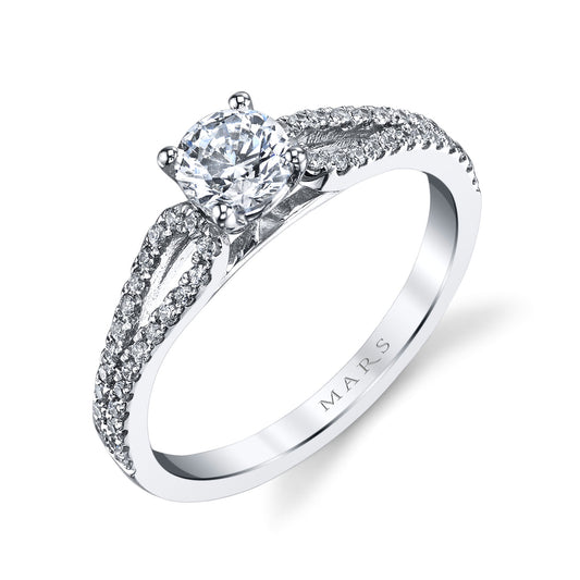 Ladies Round Engagement Ring 25364
