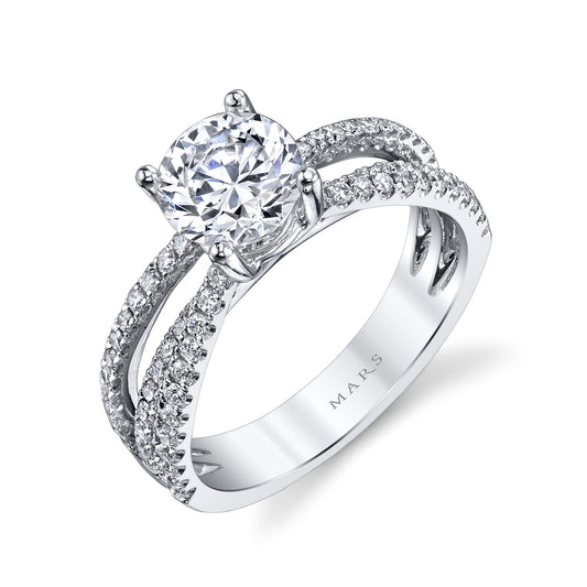 Ladies Round Engagement Ring 25432