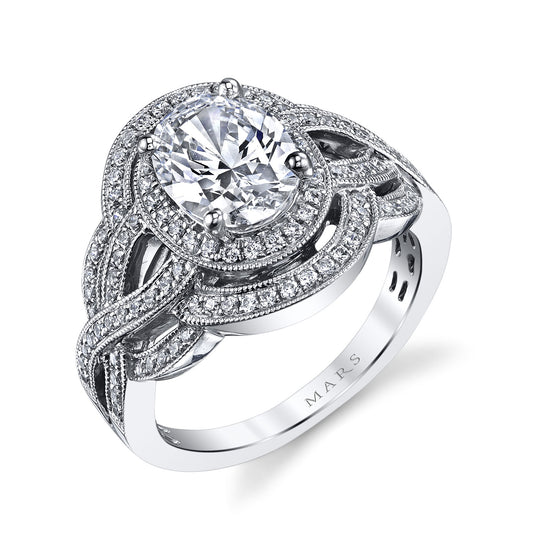 Ladies Oval Engagement Ring 25461