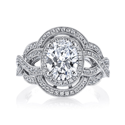 Ladies Oval Engagement Ring 25461