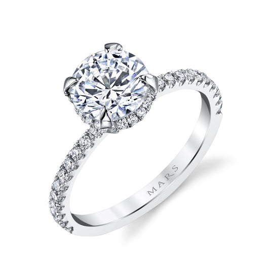 Ladies Round Engagement Ring 25527
