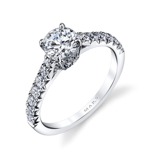 Ladies Round Engagement Ring 25570