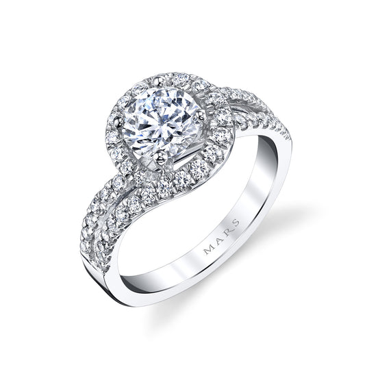 Ladies Round Engagement Ring 25595