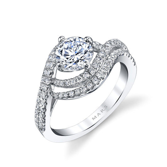 Ladies Round Engagement Ring 25605