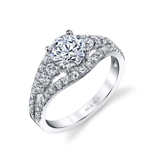 Ladies Round Engagement Ring 25607
