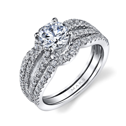 Ladies Round Engagement Ring 25633