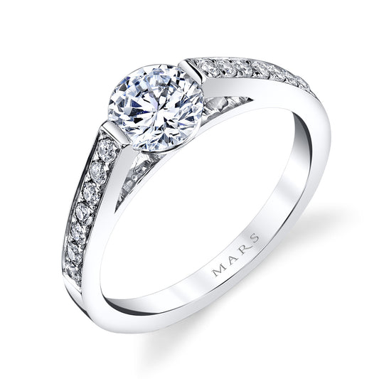 Ladies Round Engagement Ring 25721