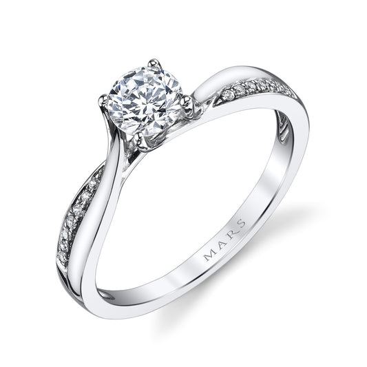 Ladies Round Engagement Ring 25727