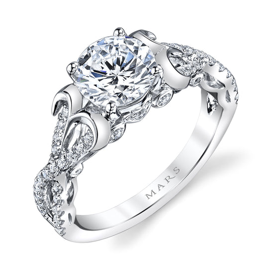 Ladies Round Engagement Ring 25737