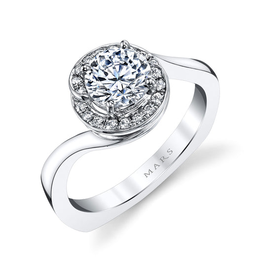 Ladies Round Engagement Ring 25958