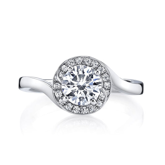 Ladies Round Engagement Ring 25958