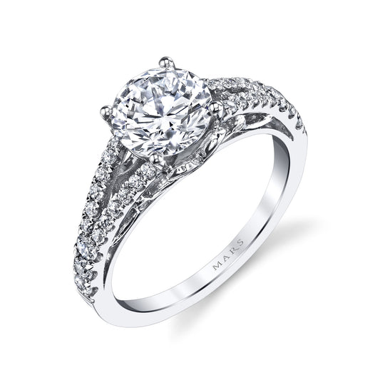 Ladies Round Engagement Ring 25990
