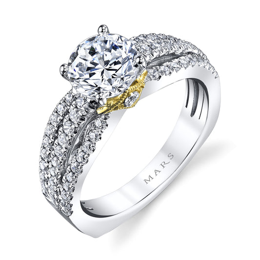Ladies Round Engagement Ring 26041