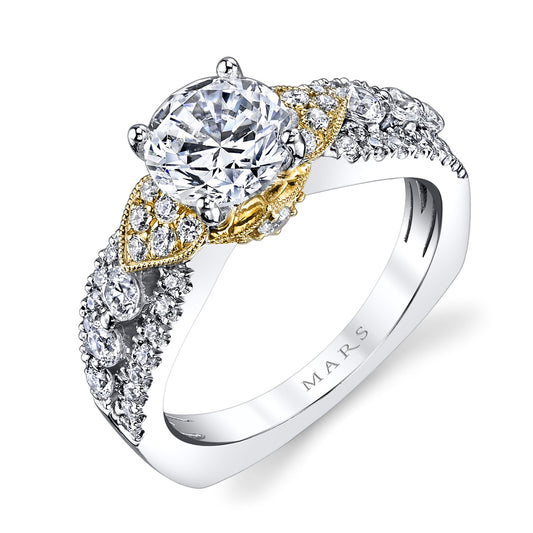 Ladies Round Engagement Ring 26042