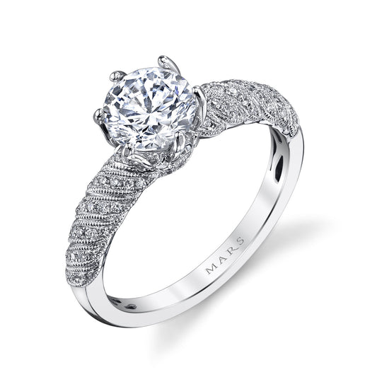 Ladies Round Engagement Ring 26062