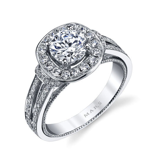 Ladies Round Engagement Ring 26087