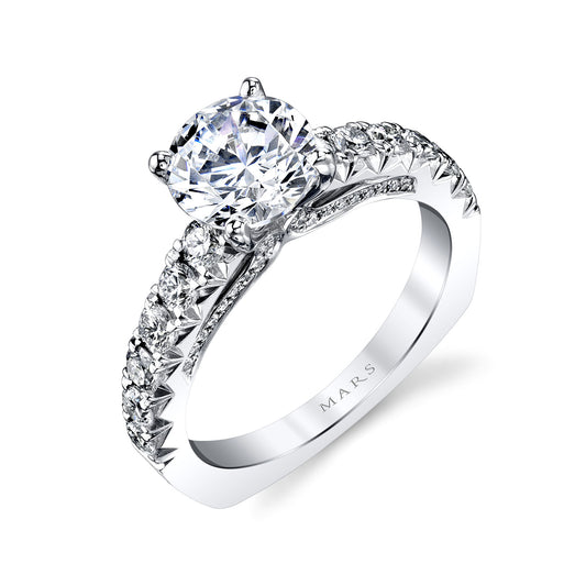 Ladies Round Engagement Ring 26089-R150