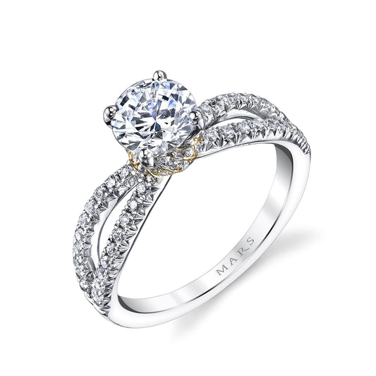 Ladies Round Engagement Ring 26097