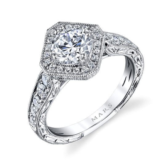 Ladies Round Engagement Ring 26100
