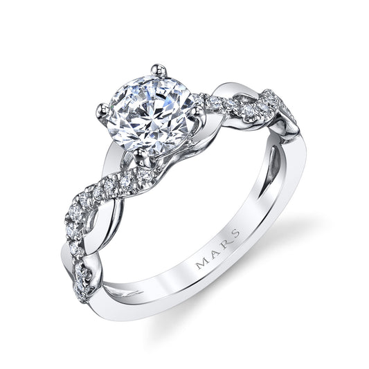 Ladies Round Engagement Ring 26101