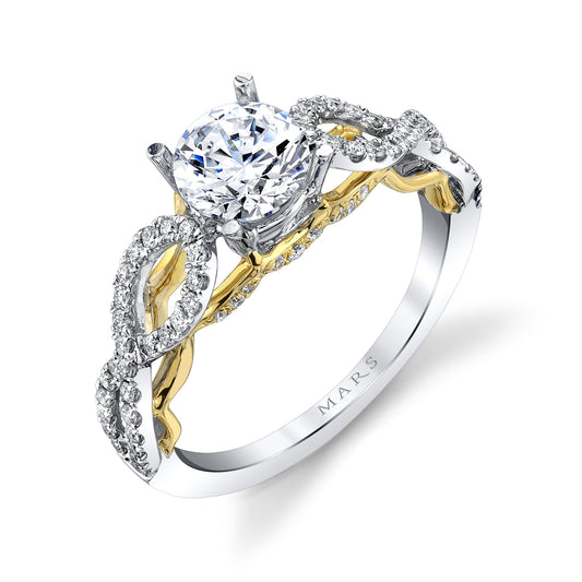 Ladies Round Engagement Ring 26131TT