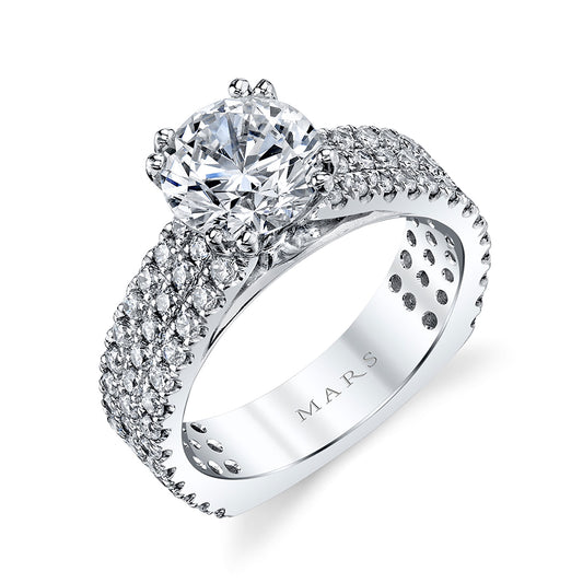 Ladies Round Engagement Ring 26161-R200
