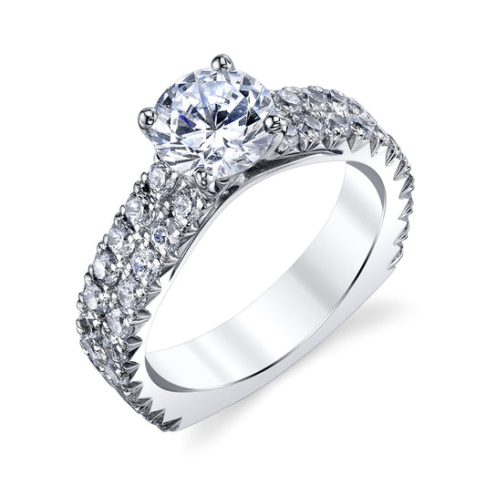 Ladies Round Engagement Ring 26163