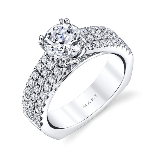 Ladies Round Engagement Ring 26167
